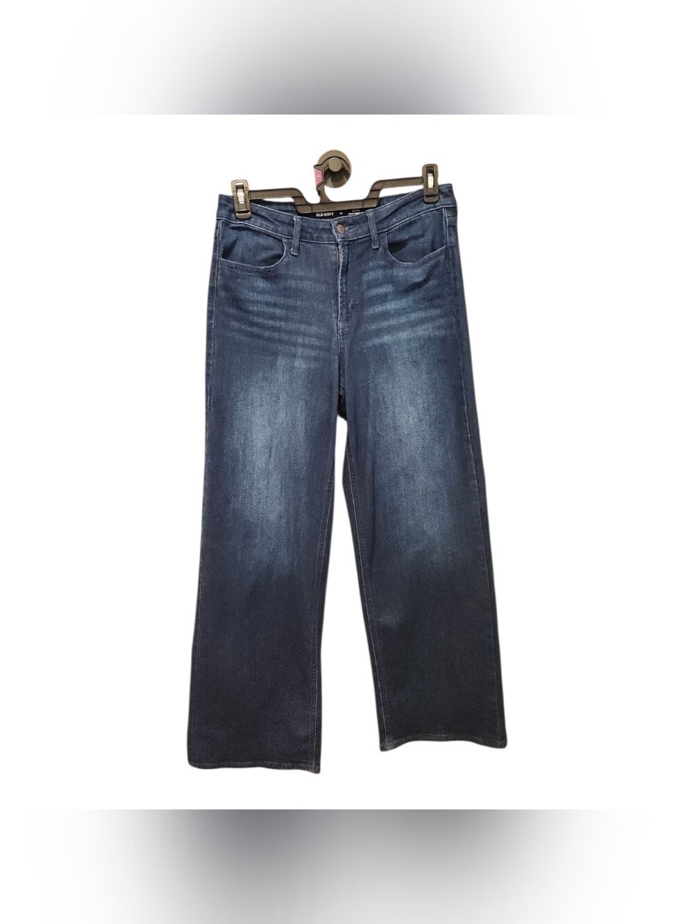 Old Navy High Rise Wow Wide Leg Jeans Pants  Blue Denim Women Size 10 Preppy